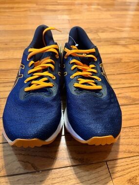 Asics Navy and Yellow Athletic Running Shoes